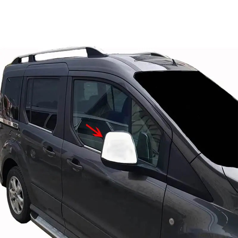 Spiegelkappen mirror cover ABS chroom spiegelkap voor Ford Tourneo Connect mat of glans ABS chroom 2014-2018 - autoaccessoires24.com